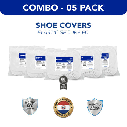 TOTAL BLOK3R disposable shoe covers, 60 gsm non-woven